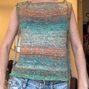 Hand Knit Sleeveless Tank Top